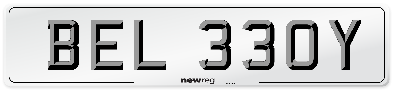 BEL 330Y Number Plate from New Reg